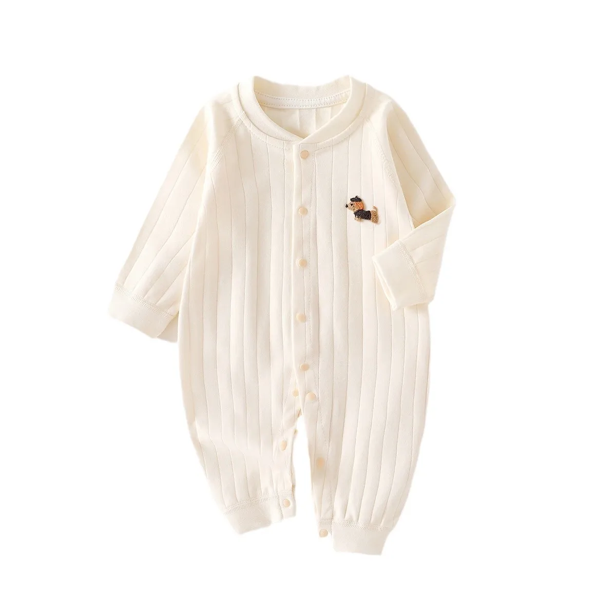 Somenine 소년 소녀 베이비 Onesies 의류 사계절을위한 순수 코튼 unisex 베이비 긴 소매 rompers 1-3-6-9m - imagen 5