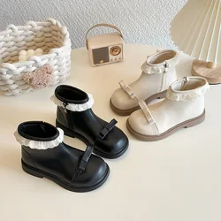 Botas de niña de invierno antideslizantes suela flexible princesa