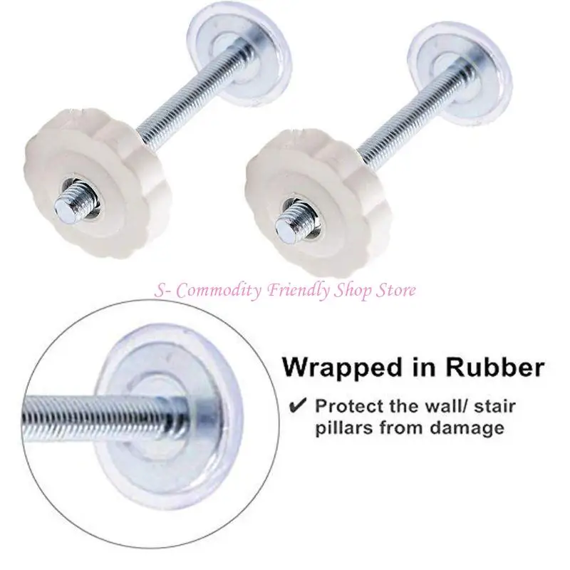 85ae Safety Sturdy Gate Bar Instalar Hogar Secure Accessor acero tornillo Perno - imagen 5