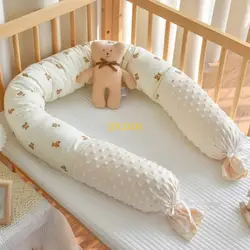 QX2D Protector de cama para bebé acolchado y transpirable
