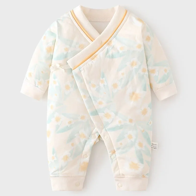 Pelele de otoño e invierno para niña, ropa infantil para niño, monos de manga larga de algodón con estampado bonito de dibujos animados coreanos, artículos para recién nacidos B267 - imagen 4