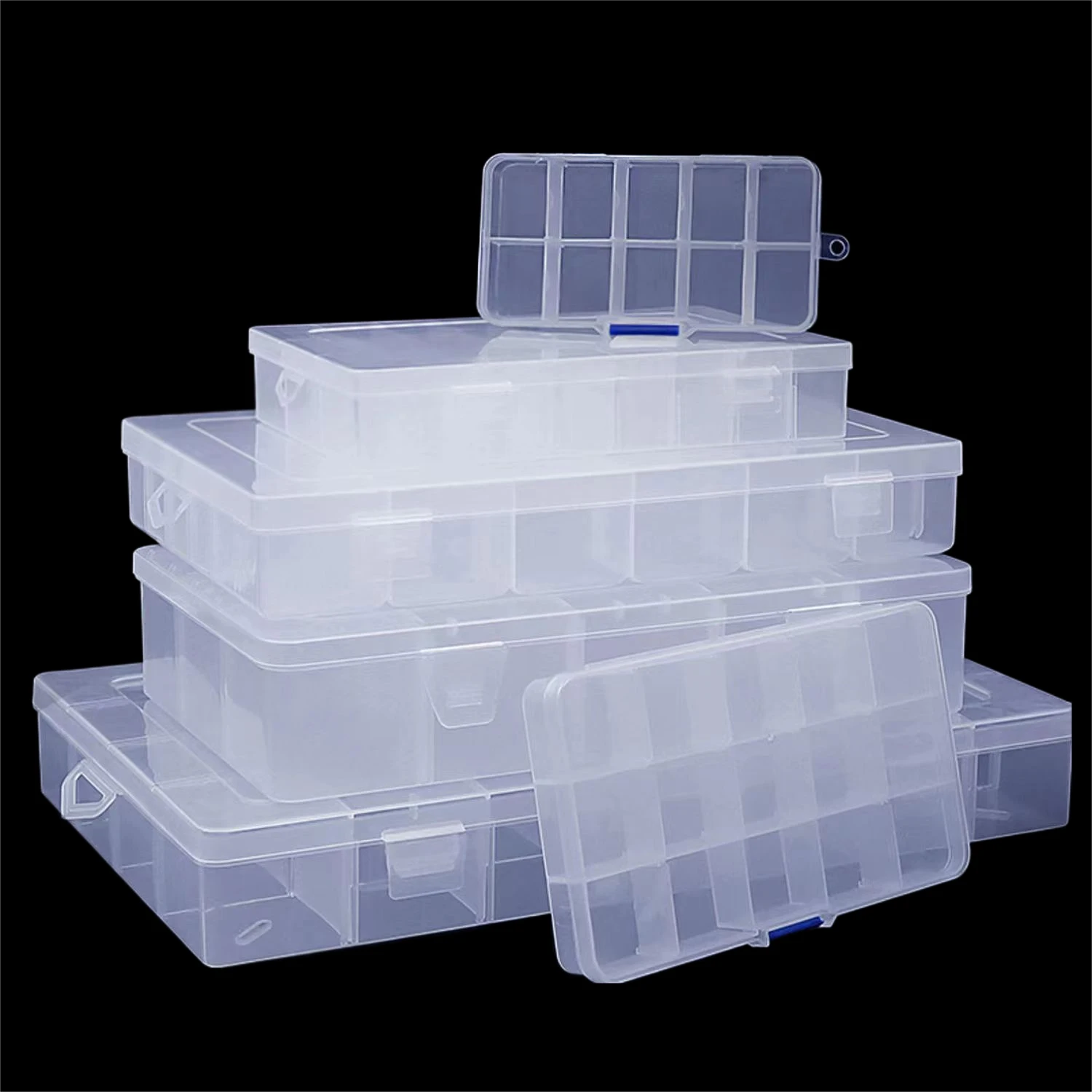 Caja de almacenamiento, caja de plástico transparente, caja de embalaje, almacenamiento de suministros de oficina para el hogar, Material hecho a mano, almacenamiento de escritorio TMZ