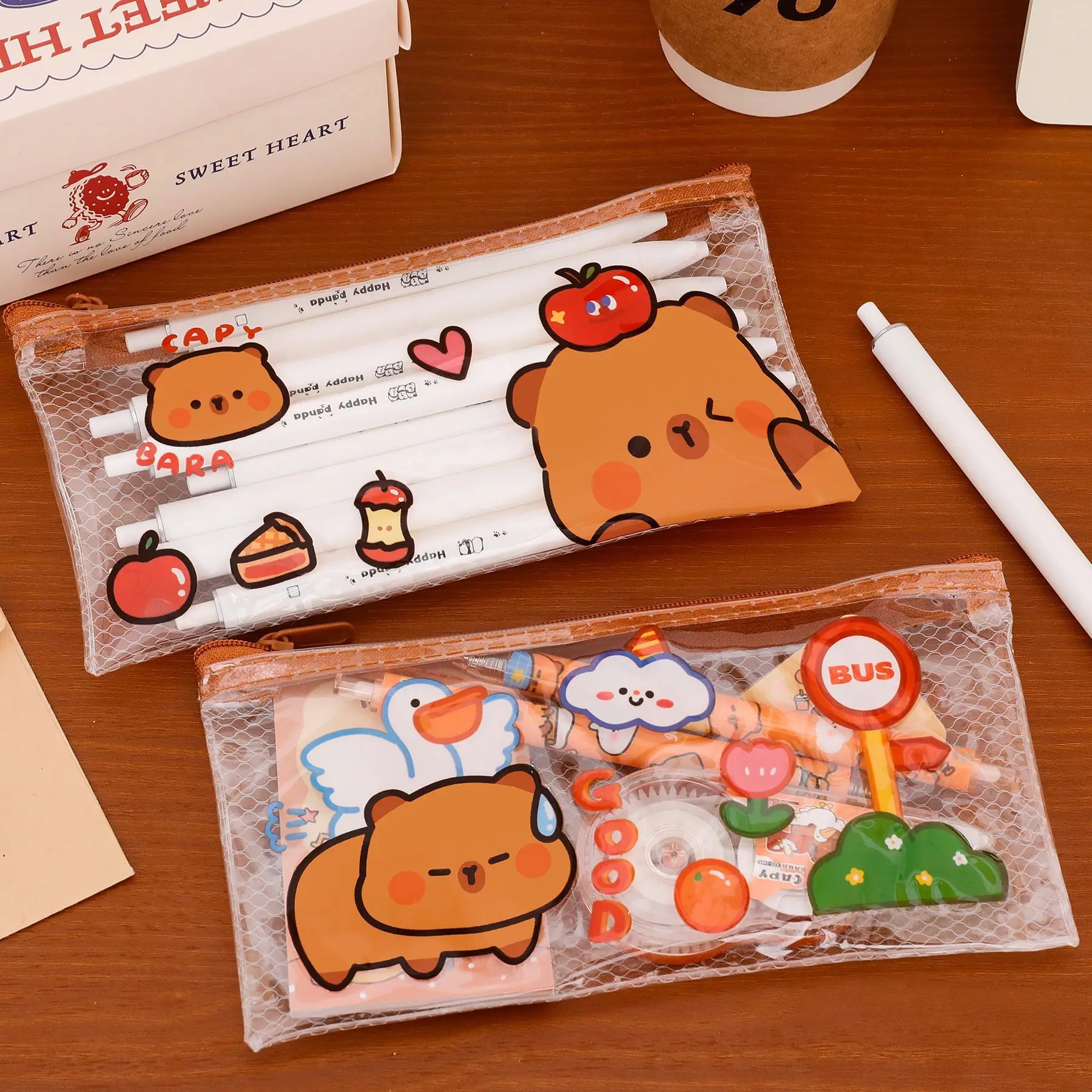Estuche infantil transparente con dibujos animados - imagen 4