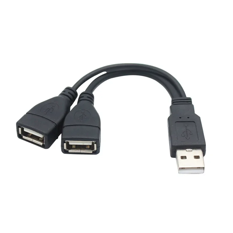 Cable USB 2,0 de alta calidad, adaptador de doble divisor, uno a dos hembra a USB 2 macho, Cable de datos de carga - imagen 2