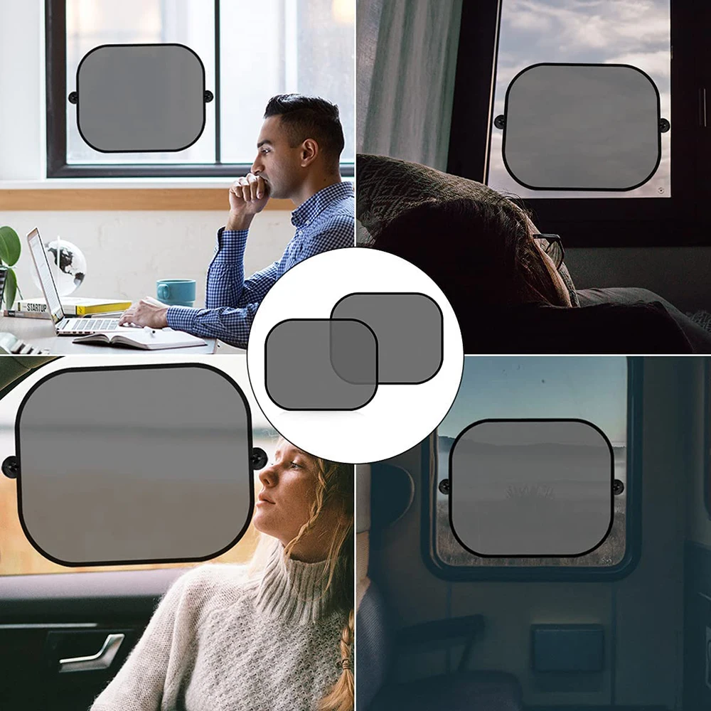 Visera de coche para bebé con visera trasera, pantalla de malla negra, bloque trasero de vidrio, visera de coche de verano, protección solar - imagen 4