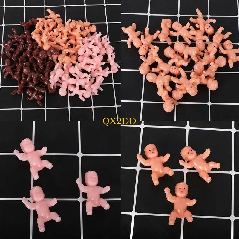 QX2D 10 piezas juguete Muñecas Baby Sculture Statue Mini Baby For Doll House Decors - imagen 2