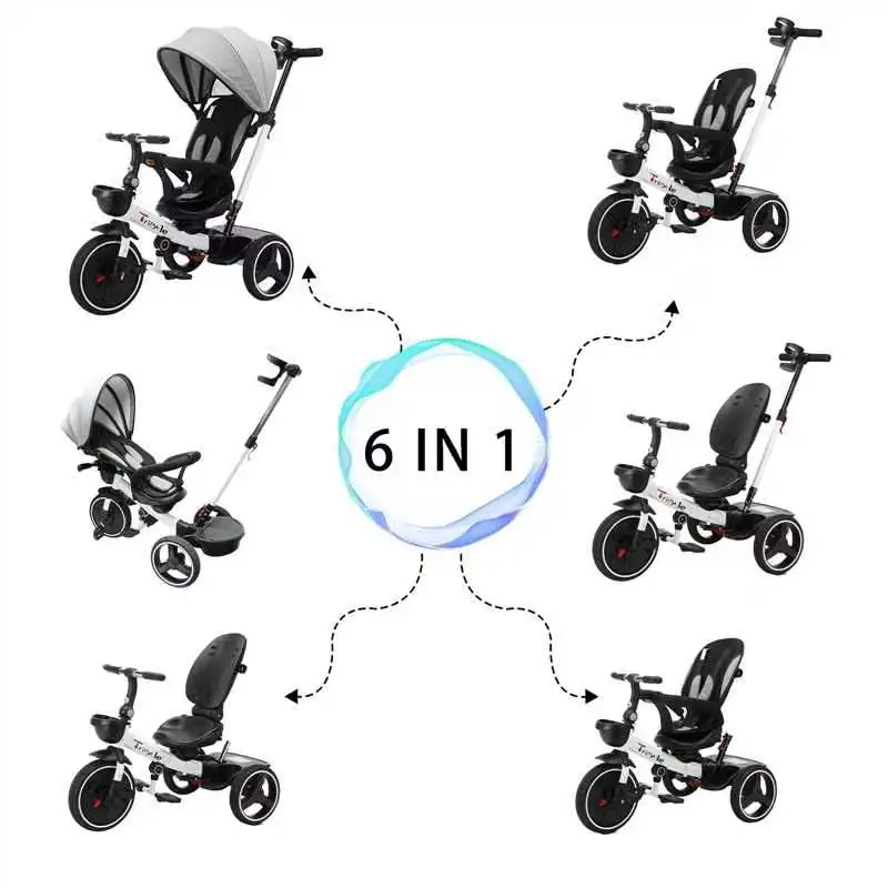 UBRAVOO Triciclo basculante 360° con posición reclinable para niños - imagen 3