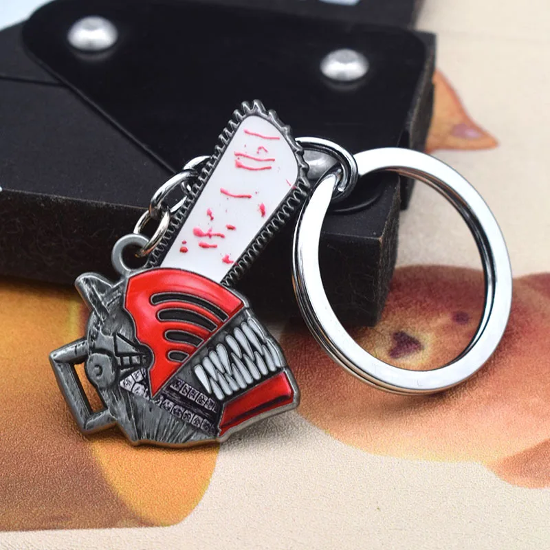 Llaveros de motosierra para hombre Pochita, anillo para llaves de coche de Anime, figuras de acción, llaveros de Metal de juguete, bolsos, colgante, accesorios de Cosplay, llaveros, regalos - imagen 2