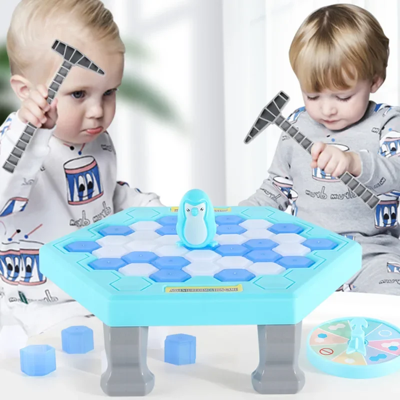 Divertida trampa de pingüinos, juego de mesa interactivo para interiores, rompe el hielo, salvar al mesa para padres e hijos, juguetes de entretenimiento, regalos para niños, pingüino