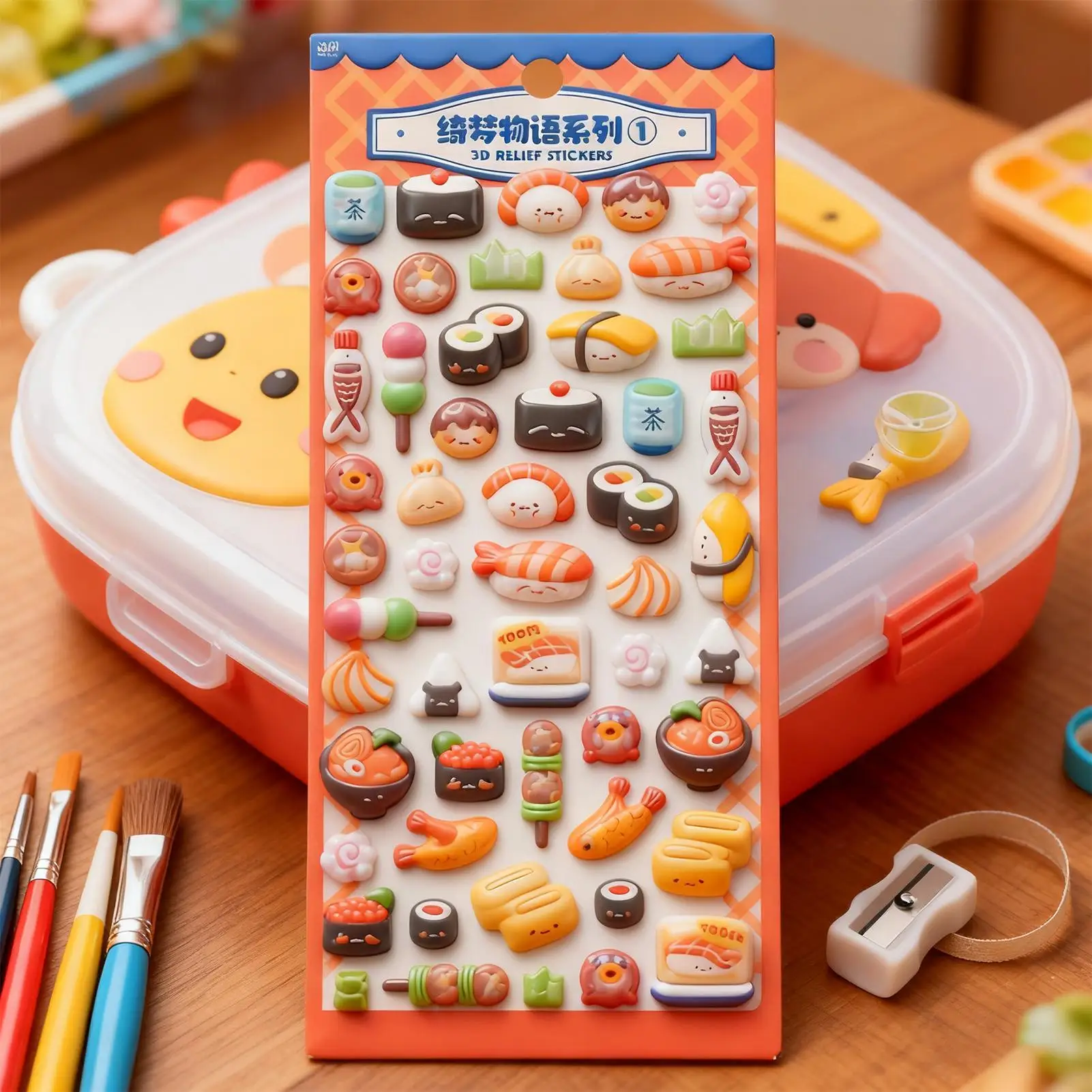 Pegatinas 3D de comida infantil – Adhesivos puff para manualidades - imagen 5