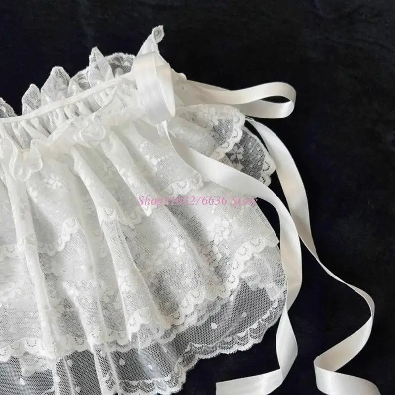 R6FD Ballet inspirado en encaje encaje para bebés Cortina pedos para niñas para niñas con elegantes detalles y tela - imagen 4