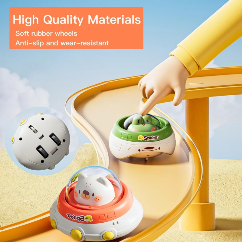 Juguete de coche de animales para niños pequeños, juguetes de bebé de 1, 2 y 3 años, espacio de coche infantil, juguetes de coche de empuje y Go, regalo educativo temprano para niños en edad preescolar - imagen 2