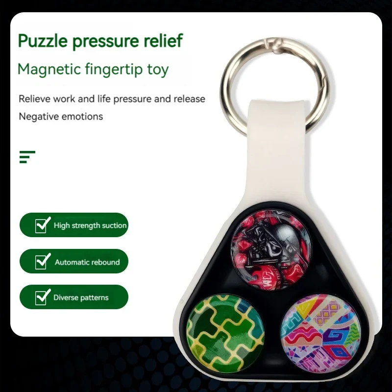 Nueva serie de Spinner de mano, juguete magnético elástico, juguetes coloridos de descompresión para adultos y niños, regalos de navidad - imagen 4