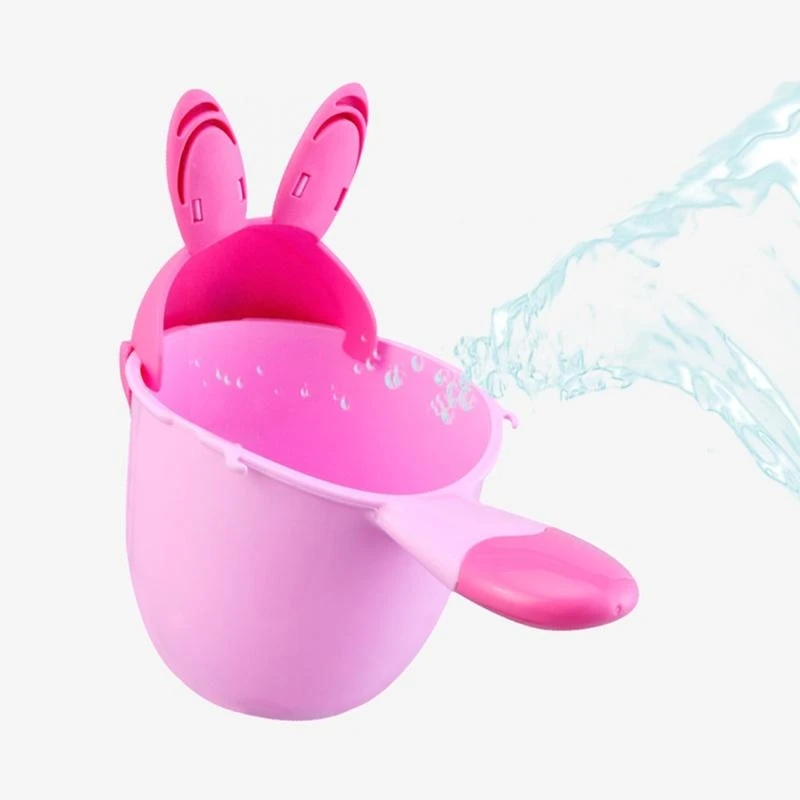 M76C baño bebé cascada enjuague champú enjuague taza lindo dibujos animados ducha lavado para Hea - imagen 4