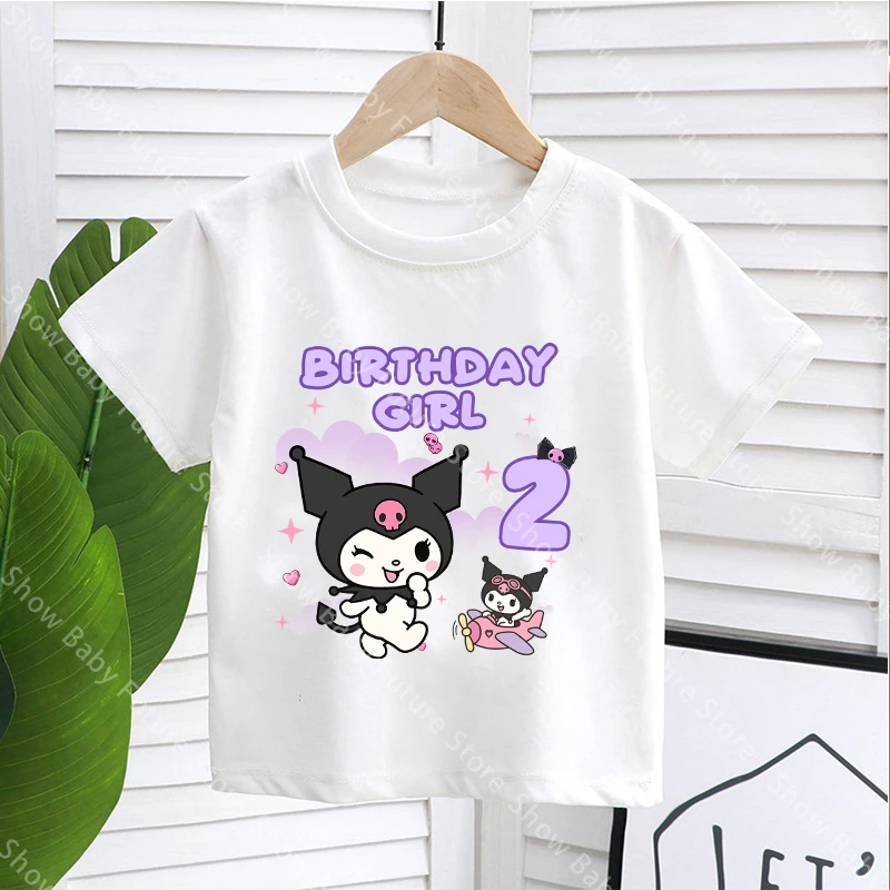Camiseta Kuromi manga corta para niña – estampado divertido - imagen 3