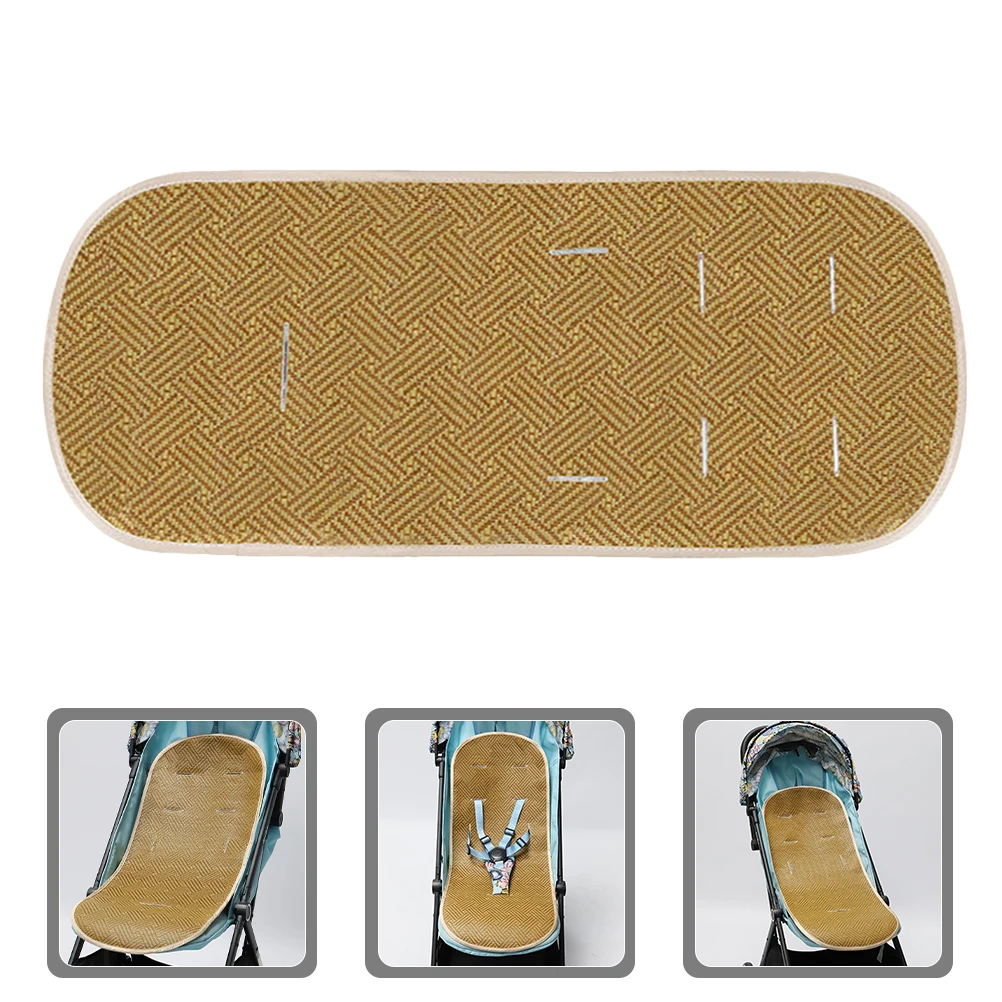 Estera refrescante para cochecito de bebé, forro antideslizante estilo ratán, Compatible con asientos de coche, sillas altas, transpirable, fácil de limpiar, verano - imagen 2