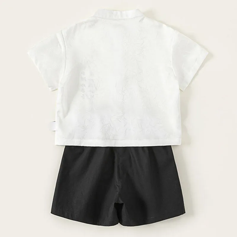 Conjunto verano niño camiseta manga corta y pantalón negro - imagen 2