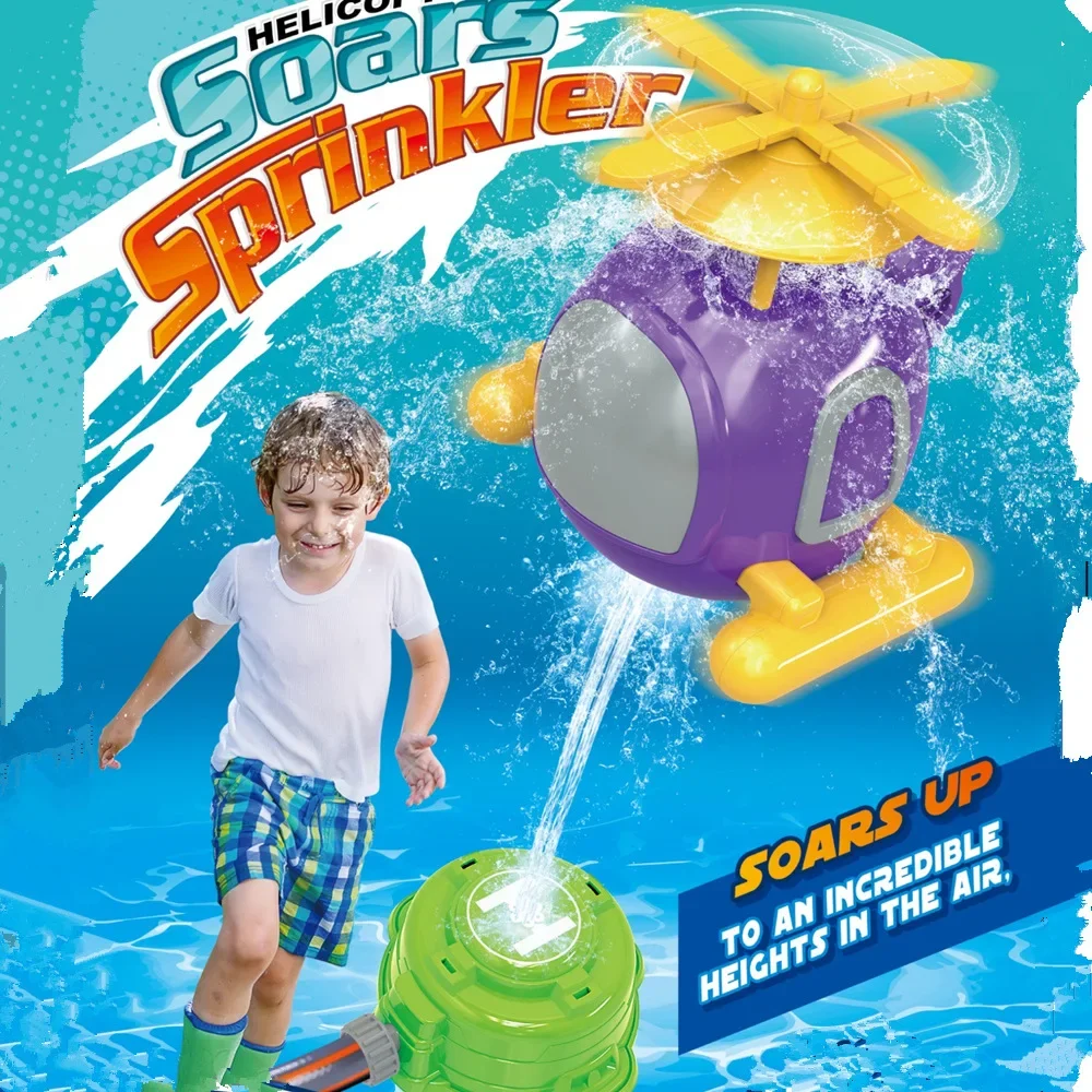 Aspersor de agua para jardín, rociador de agua volador, salpicaduras giratorias, patio trasero, playa, juguetes al aire libre para niños, regalos - imagen 2