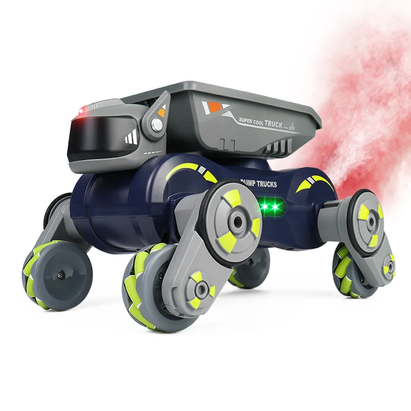 Coche acrobático Rc, Robot mecánico de 8 ruedas para perros con luces en aerosol para niños, Control remoto de detección de gestos, coche de juguete electrónico para mascotas - imagen 5