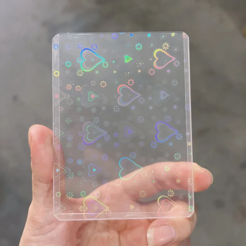 10 unids/pack B8 funda dura fundas de corazón de estrella para postales Holo películas de carga superior Protector de tarjetas de juego de sesión fotográfica - imagen 5