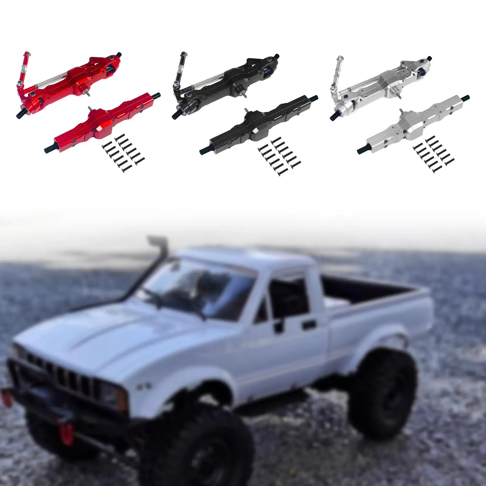 1:16 RC Car Front and Rear Axle Set DIY Modified Professional High Performance Metal Spare Parts for WPL B14 C14 B16 RC Vehicles