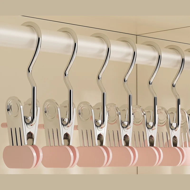 Clips para pantalones sin rastro para el hogar de 5 piezas, duraderos y antideslizantes, para pantalones y pantalones, accesorios de ropa que ahorran espacio - imagen 3