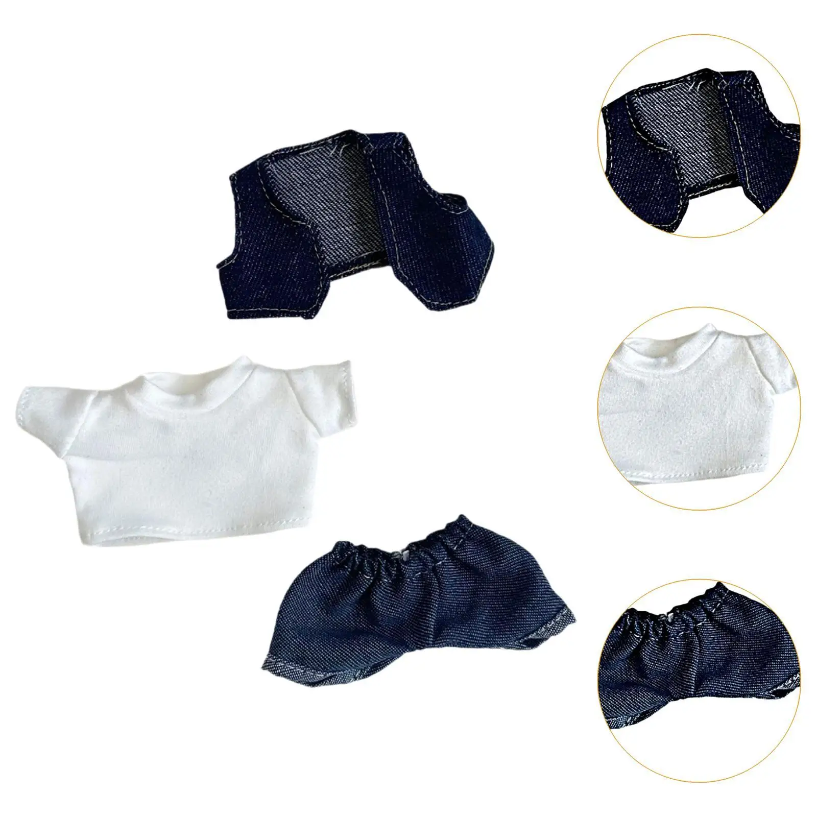 17cm Doll Clothes Trendy Dressing up Decorative,Costume Accessories,Photo Props Cute Doll Clothes Suit T Shirt Pants Outifit