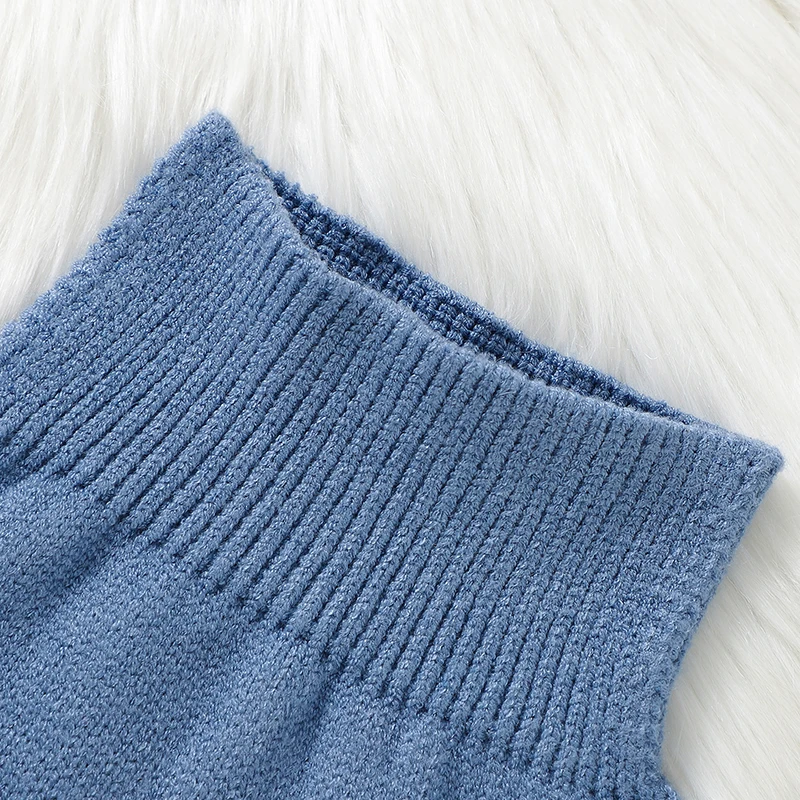 Conjuntos de 2 uds para bebés, niños y niñas de 0 a 9m, suéteres informales de manga larga, jerséis, Tops y pantalones, conjunto de ropa de punto para recién nacidos - imagen 5