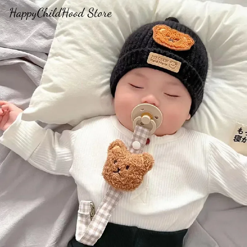 Lindo bebé chupete Clip cadena encantador oso de dibujos animados muñeca 3D pezón/juguetes chupete Clip cadena Kawaii accesorios de alimentación para bebé - imagen 2