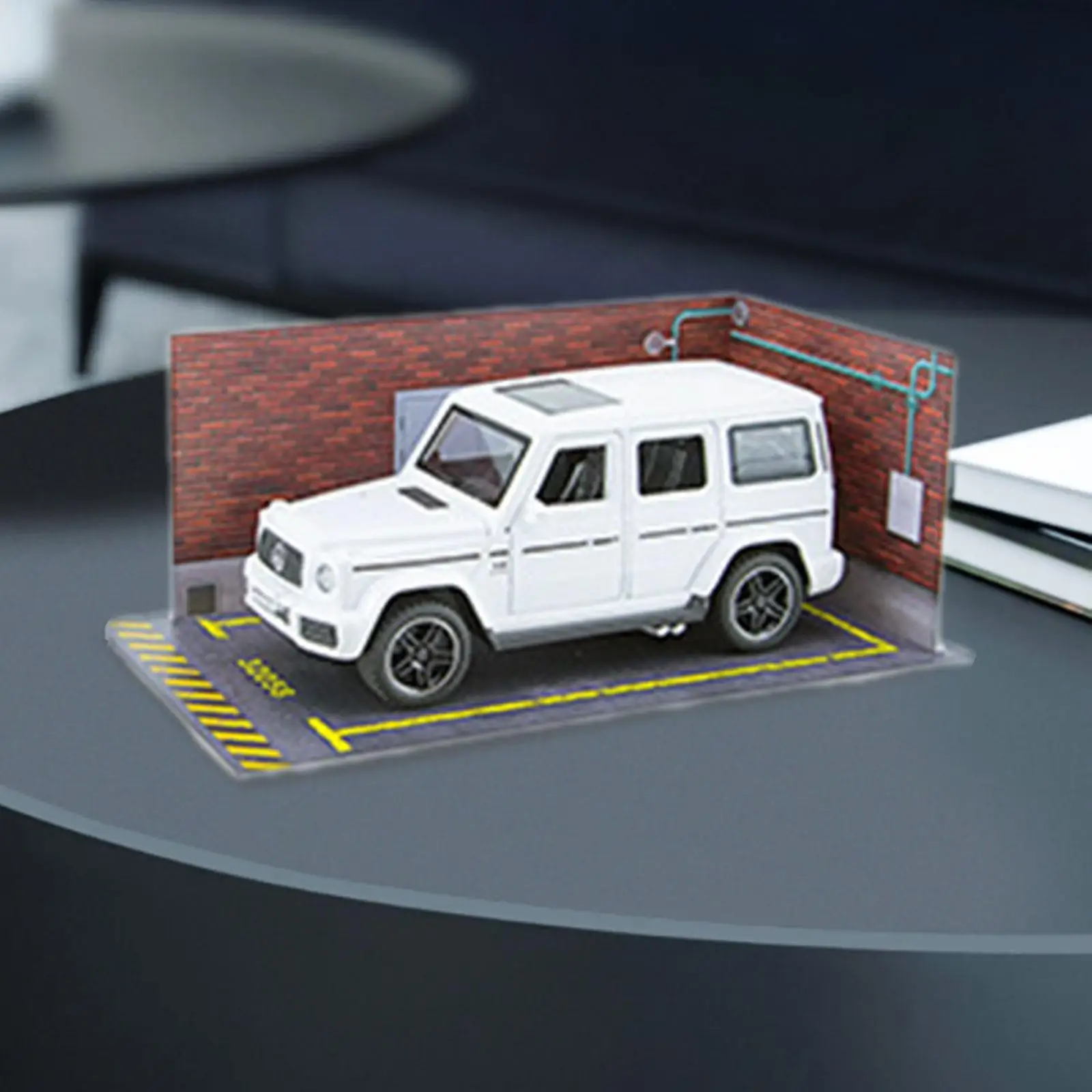 1/32 Model Car Parking Lot Display Scene Sturdy Diorama Car Garage Model