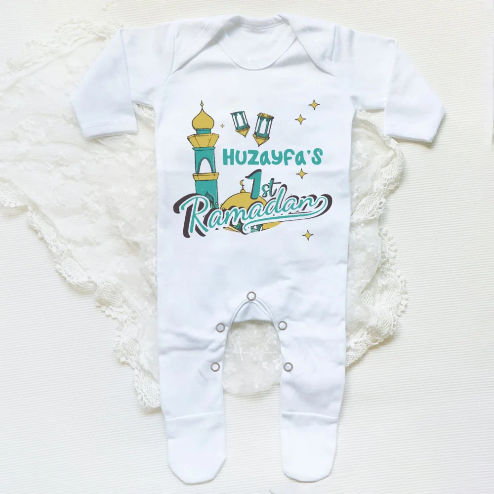 Pijama personalizado bebé pelele manga larga para primer Ramadán Eid - imagen 3