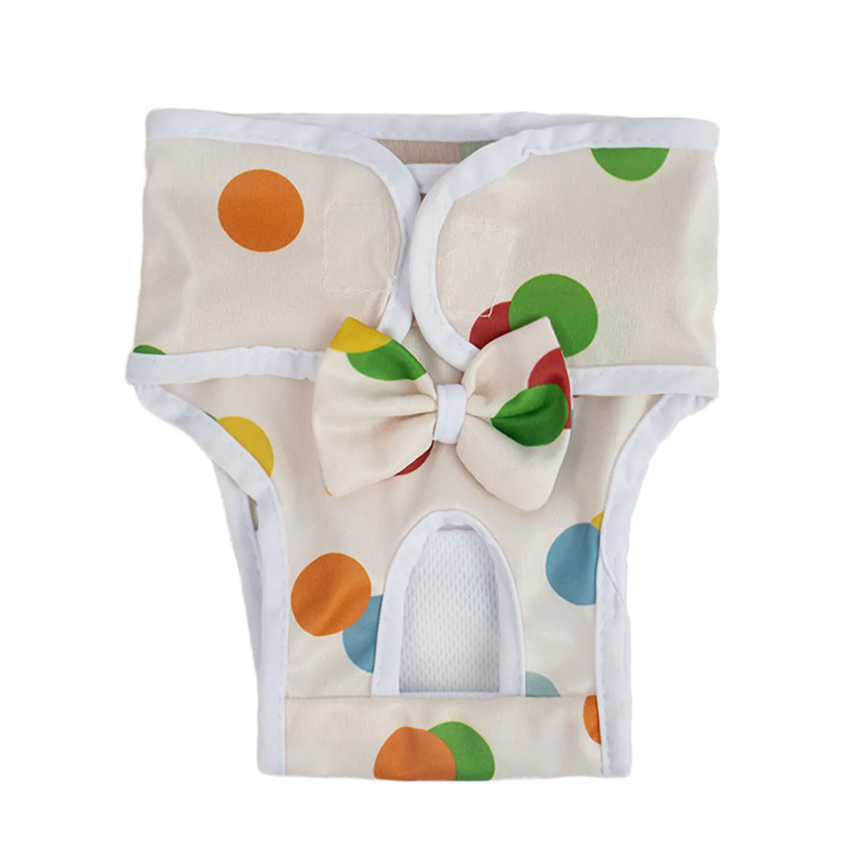 Pañales lavables para perros, pantalones fisiológicos con estampado de dibujos animados, pantalones cortos para perros, bragas con lazo, calzoncillos para cachorros, ropa para mascotas - imagen 4