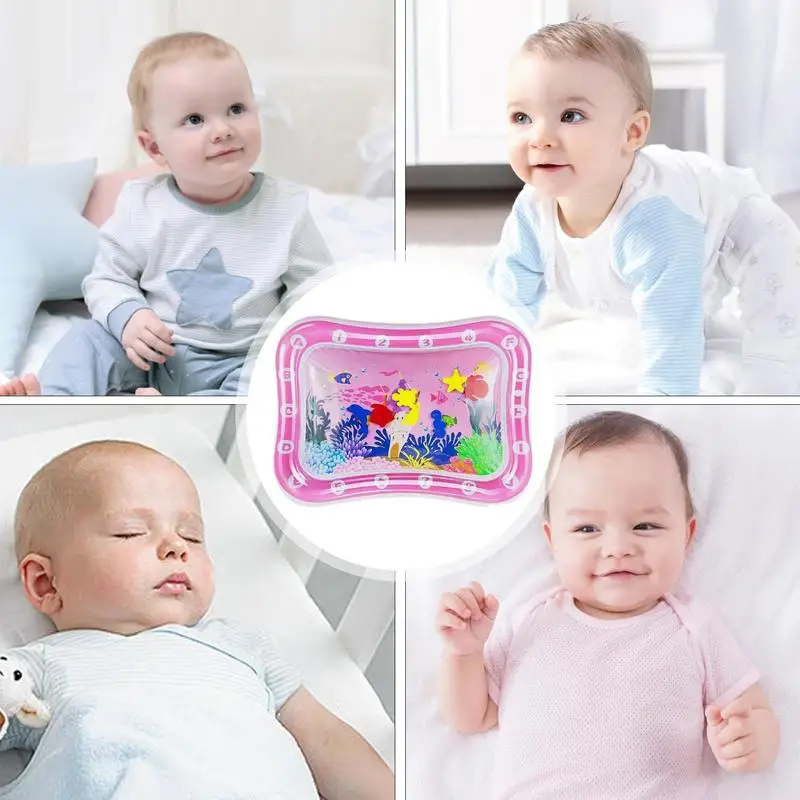 Estera de agua Tummy Time, estera inflable helada para juegos acuáticos, almohadilla de refrigeración portátil, cojín de agua, almohadilla de juego para niñas, niños - imagen 5