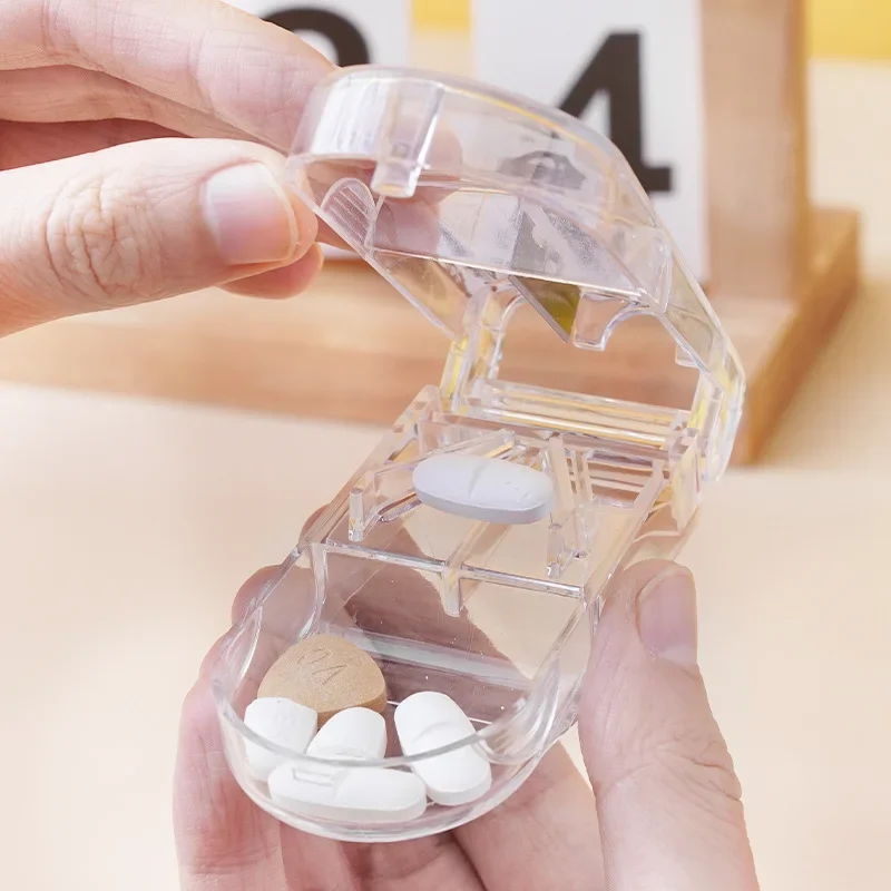 Cortador de píldoras portátil, divisor, divisor, almacenamiento de medicina, caja de corte, caja de píldoras, caja de medicina pequeña, estuche de píldoras - imagen 5