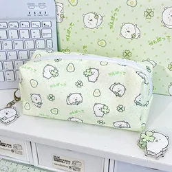 Estuche escolar de lona con osito para lápices