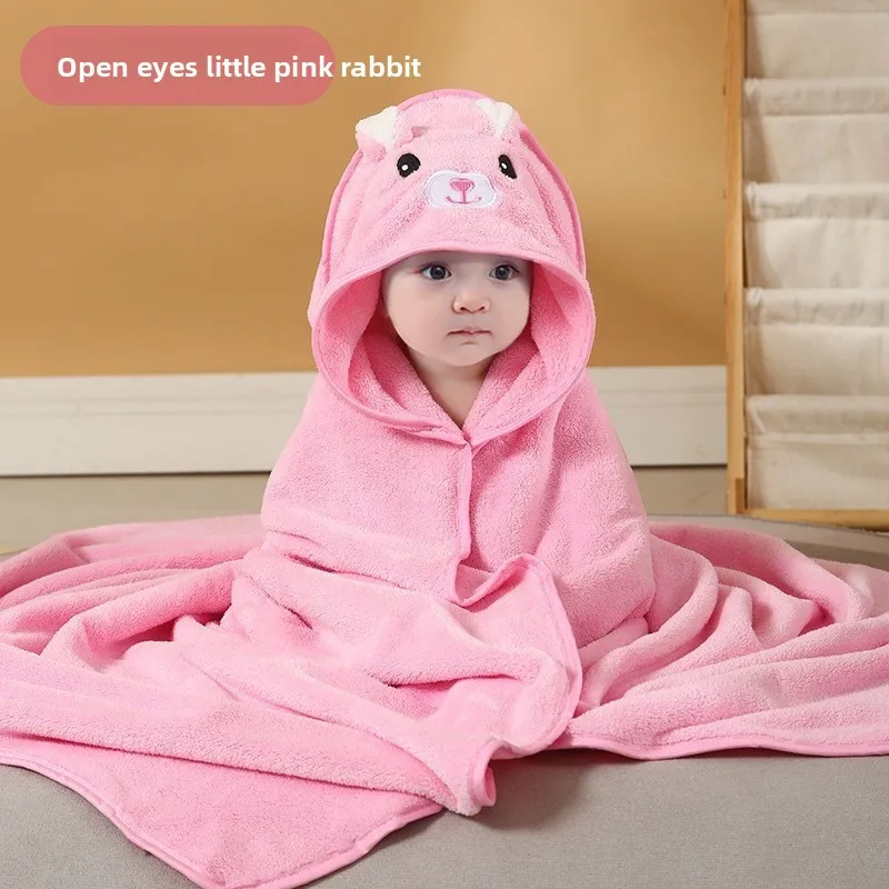 Manta de baño con orejas para bebé – Suave y absorbente - imagen 4