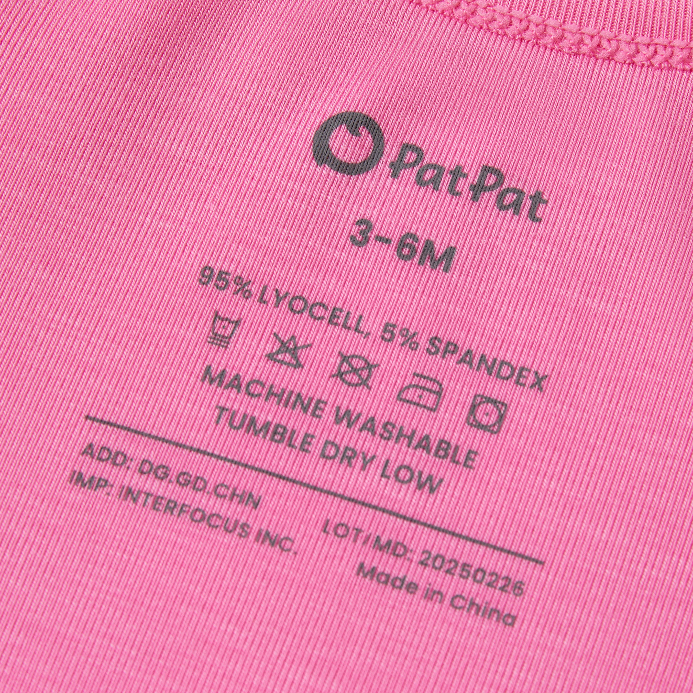 PatPat Mameluco de color sólido Lyocell para bebé/niña, paquete de 3 - imagen 5