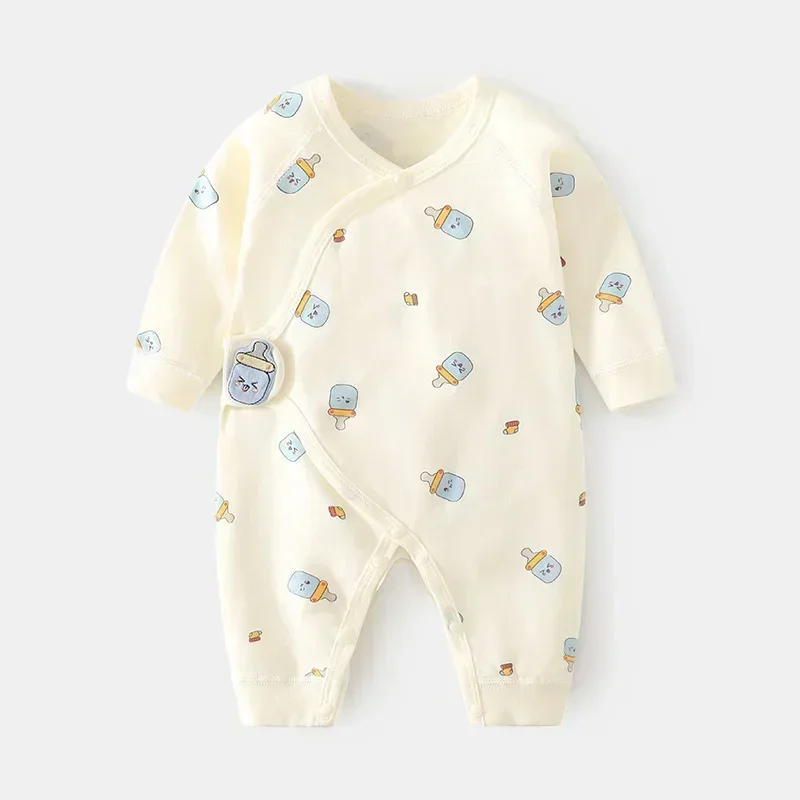 Pelele para bebé recién nacido de 0 a 6M, mono infantil con estampado de algodón, ropa informal para recién nacido, ropa para niña y niño, ropa de primavera y otoño nueva