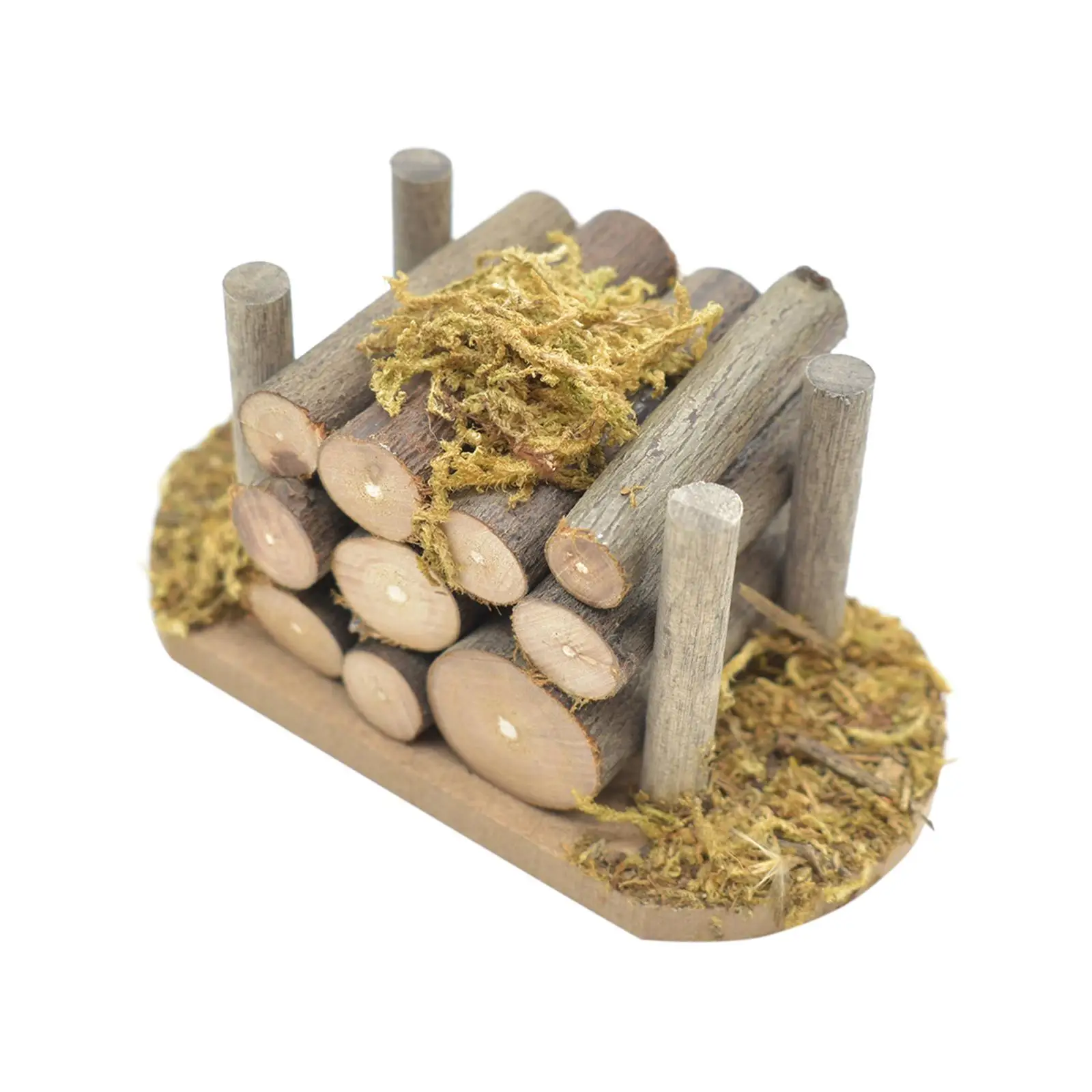 1/12 Dollhouse Firewood Pile Miniature Furniture for Miniature Scene Outdoor