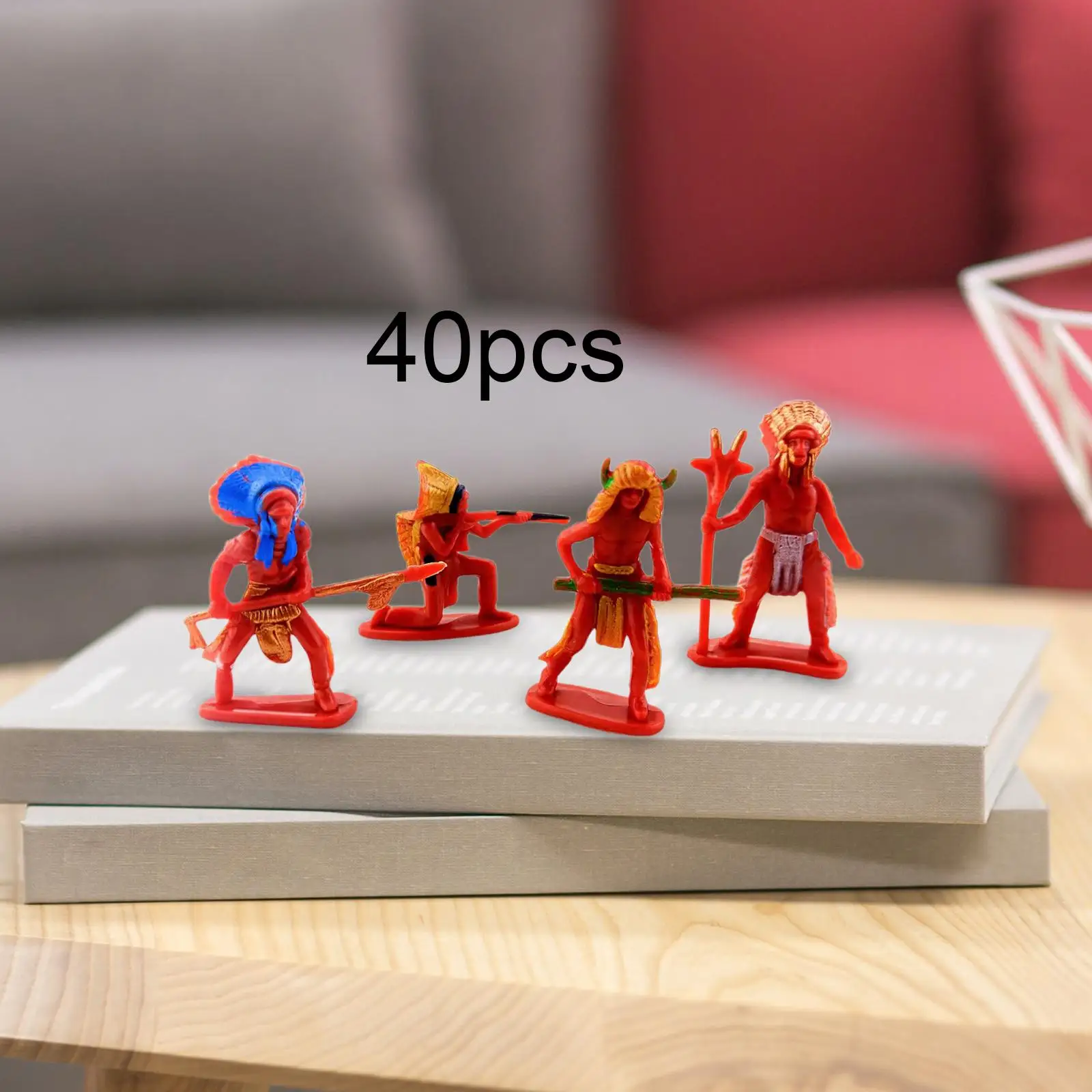 40 piezas de figuras indias, proyectos de bricolaje, diseño de figuras pintadas a mano en miniatura - imagen 3