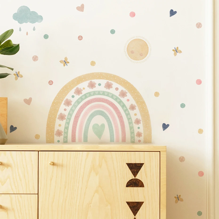 Pegatinas de pared arcoíris y estrellas para habitación bebé - imagen 4