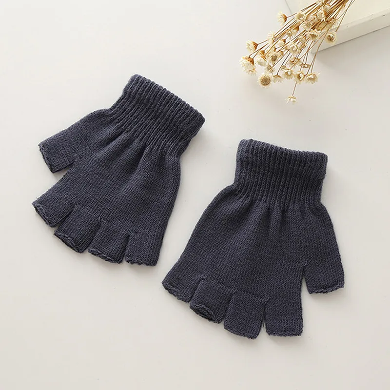Guantes sin dedos de algodón para niños – Cálidos con muñequera - imagen 2