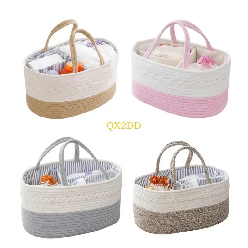 QX2D Cesta organizadora de pañales para bebé de mano - imagen 2