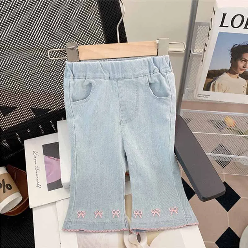 Conjunto infantil verano chaleco pajarita y pantalones vaqueros niño - imagen 4