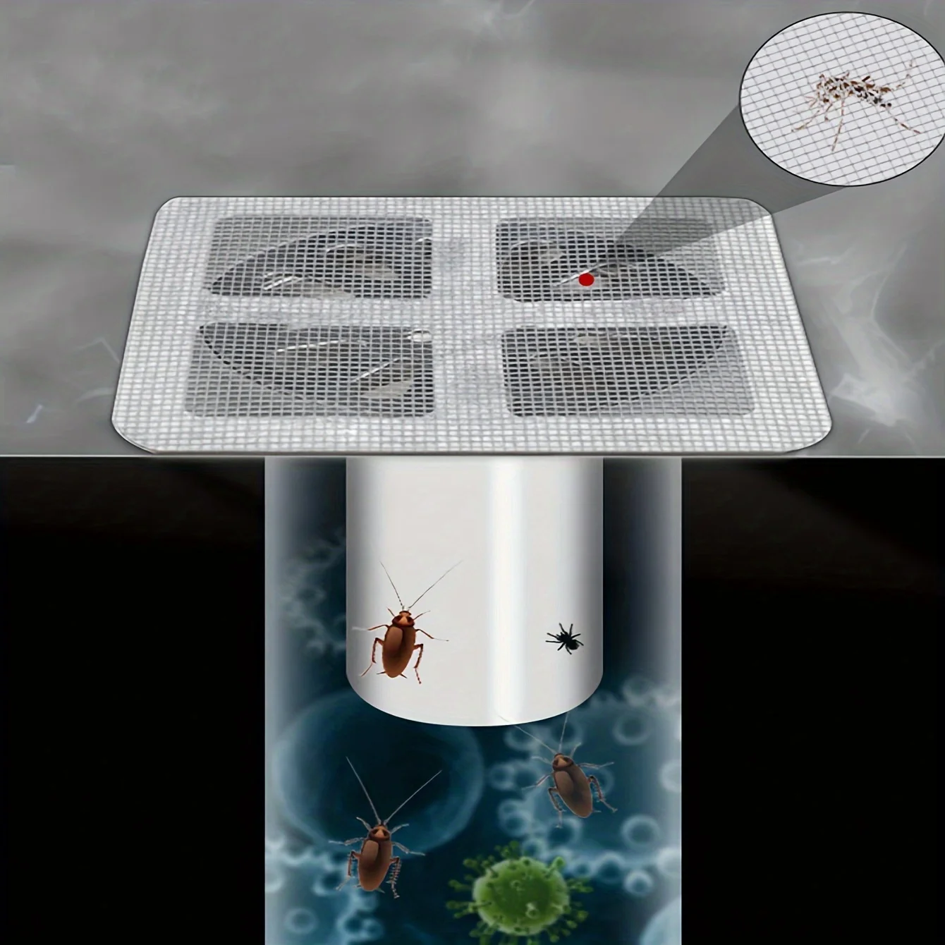 Recogedor de pelo para drenaje de ducha, recogedores de pelo para ducha, pegatinas de malla de filtro de fregadero de suelo, tapón de pelo para bañera de baño - imagen 5