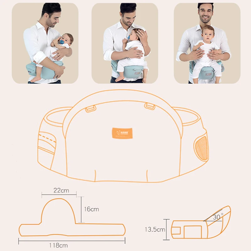 Portabebé ergonómico de algodón para bebé – Cómodo y seguro - imagen 3