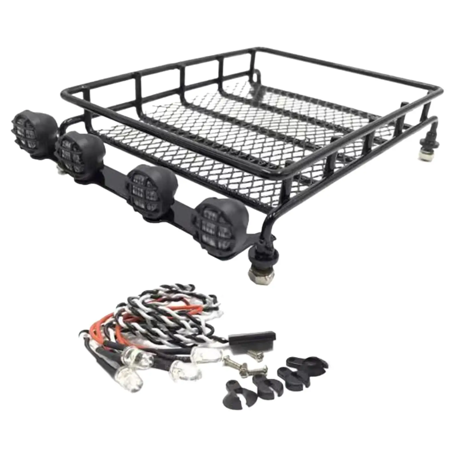 1/10 RC Car Roof Rack Lightweight Easy to Install Professional DIY Upgrades Luggage Carrier for SCX10 CR01 cc01 Part Accessory