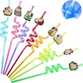 8pcs pvc straws
