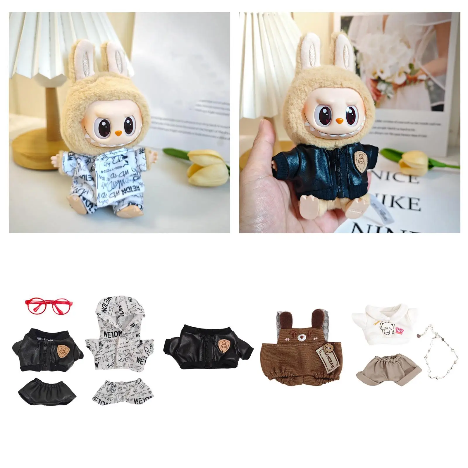 Dolls Clothes, Handmade Clothing Accessories for 17cm Girl Dolls Dress up Birthday Gifts, Thanksgiving Gifts