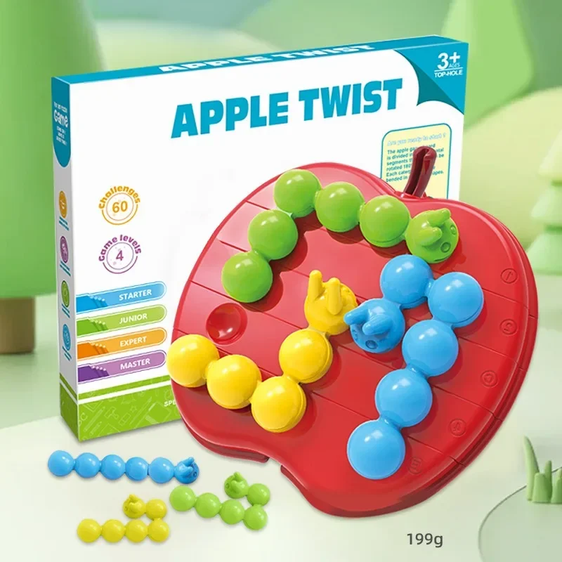 Caterpillar comiendo Apple juego de rompecabezas interactivo para padres e hijos juguete para el aprendizaje temprano divertido regalo de entrenamiento de pensamiento lógico